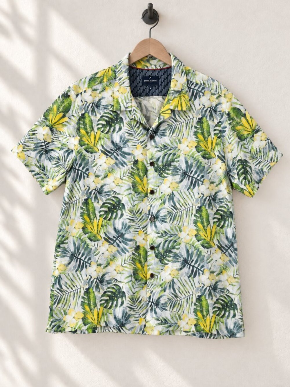 Daniel Hechter, Men's Button Up Shirt, Hawaiian Tiki Floral, Large